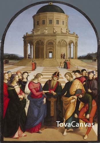 라파엘로의 The Wedding of the Virgin 요셉과 마리아의 결혼식
