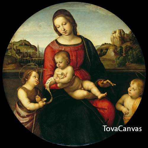 라파엘로의 Mary with the Child, John the Baptist and a Holy Boy