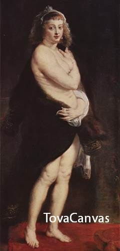 루벤스의 Portrait of Helene Fourment (Het Pelsken), c. 1638